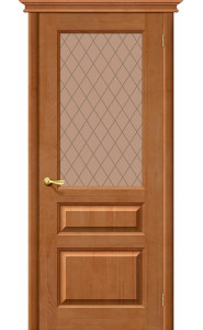 Межкомнатная дверь М5, со стеклом, цвет Светлый Лак Межкомнатная дверь М5, со стеклом, цвет Светлый Лак