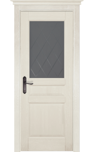 Дверь Валенсия Слоновая кость со стеклом брашированная